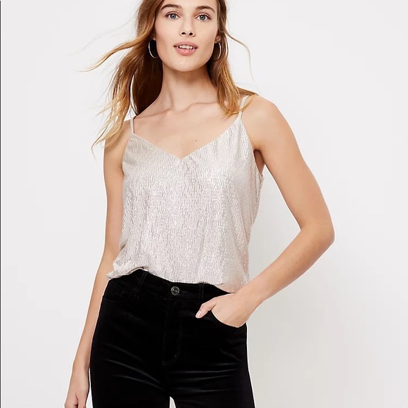 LOFT Tops - Shimmer Double V Cami